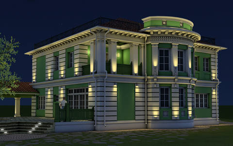 Проектирование фасадного, архитектурного освещения